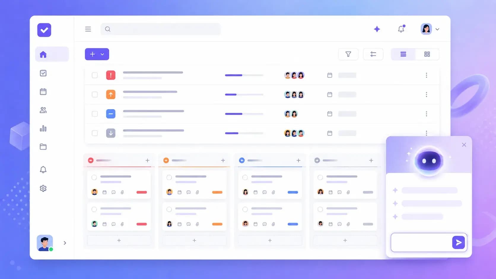 Обзор TaskFly — различные виды представления задач: Kanban, Gantt, календарь